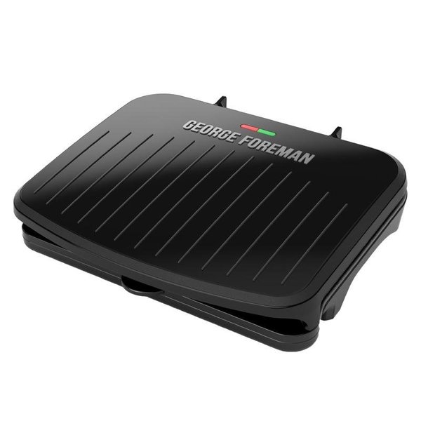 Black & Decker George Foreman Black Aluminum Nonstick Surface Grill and Panini Press 75 sq in GRS075B